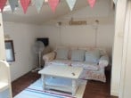 Sofa in bunk room